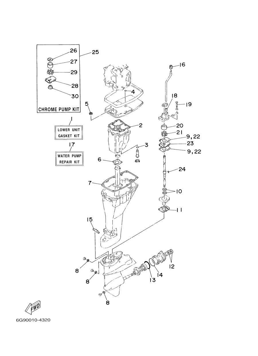 1999 F9.9MLHX REPAIR KIT 2