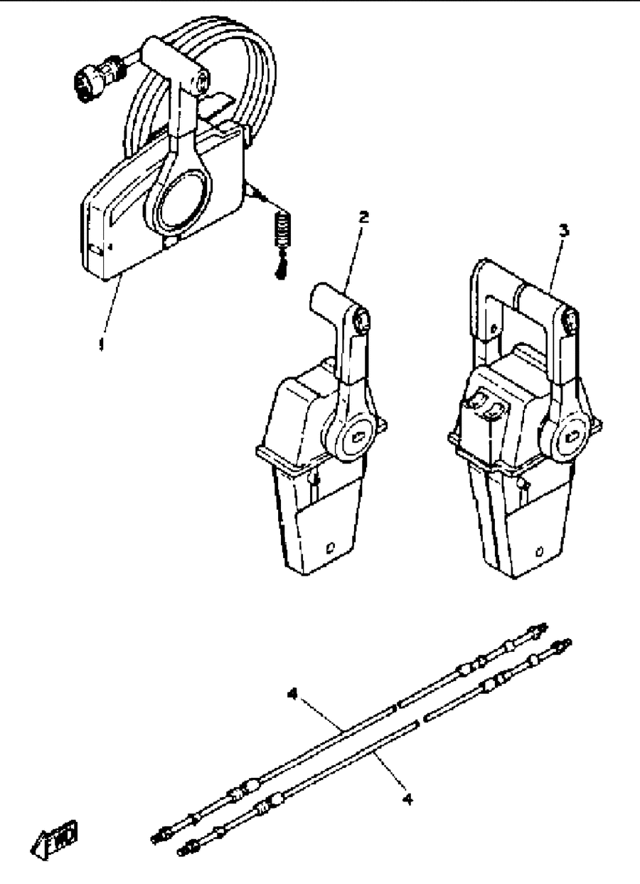 1992 250TXRQ REMOTE CONTROL CABLES