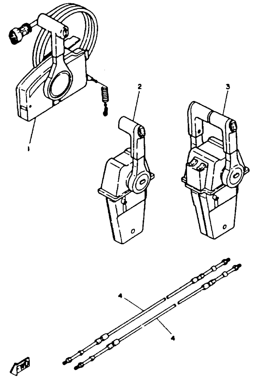 1993 L250TURR REMOTE CONTROL CABLES