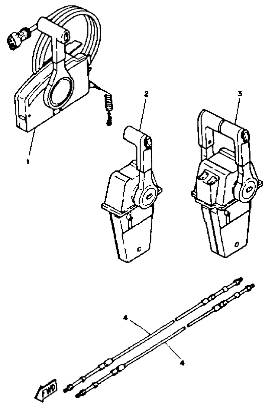 1993 L150TXRR REMOTE CONTROL CABLES