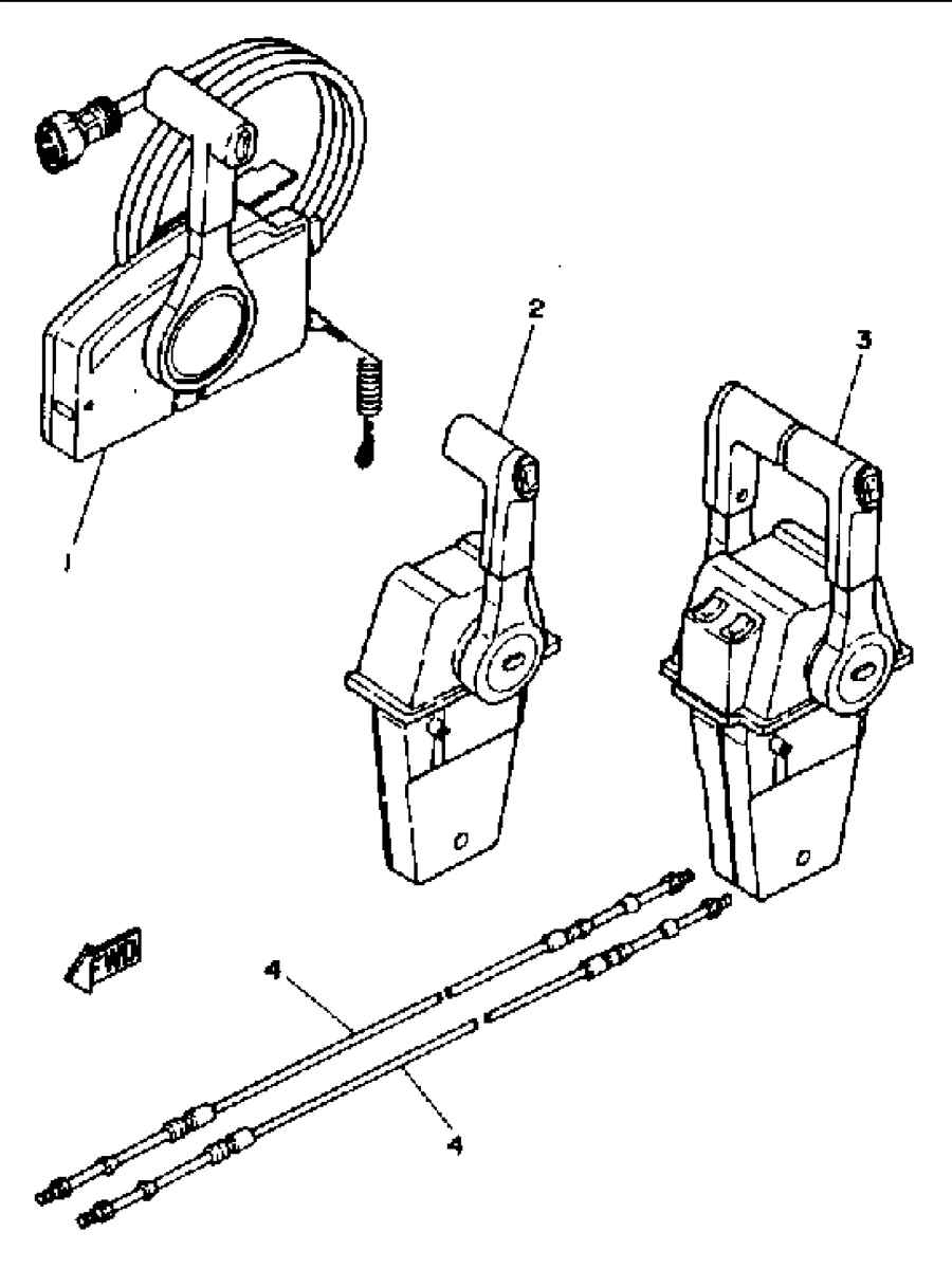 1990 L250ETXD REMOTE CONTROL CABLES