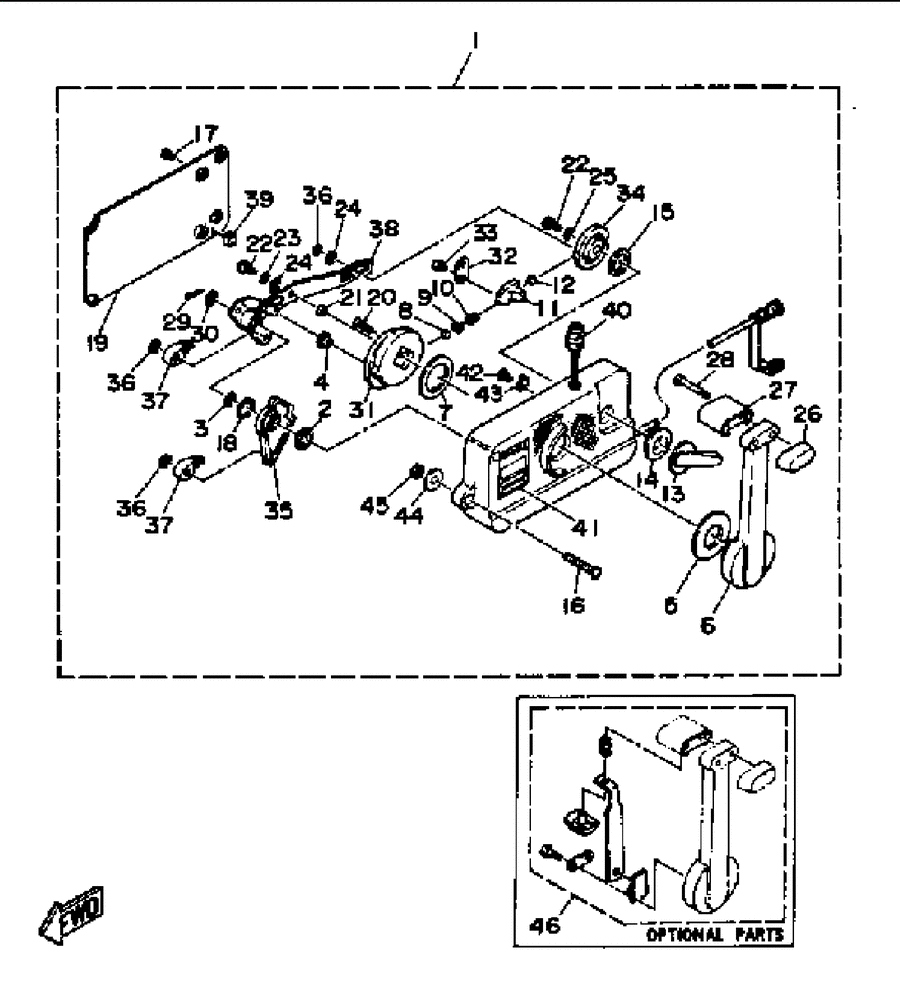 1989 FT9.9XF REMOTE CONTROL COMPONENT PARTS