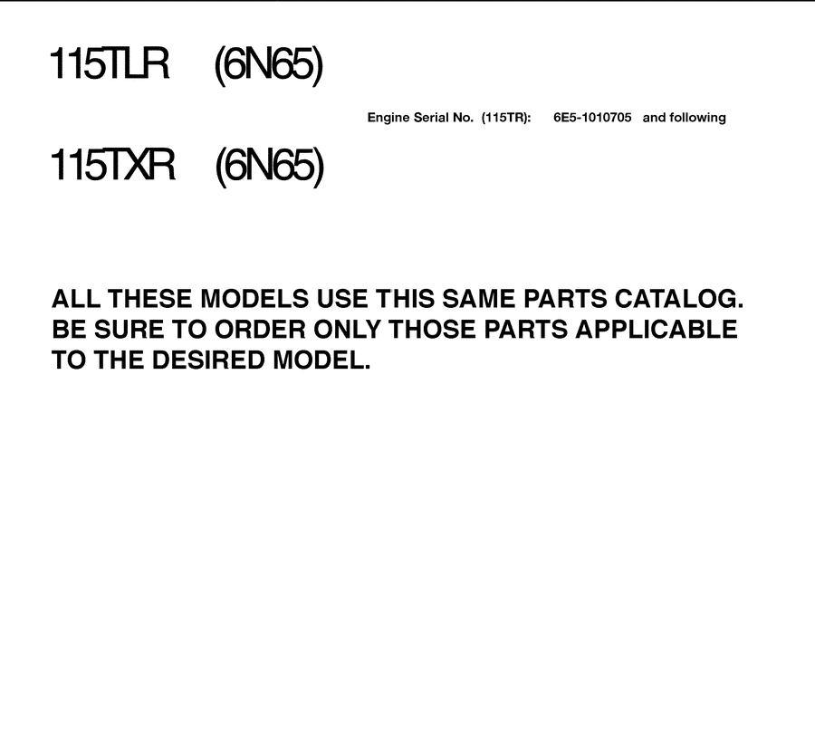 2006 115TXR 6E5-1014963 ~MODELS IN THIS CATALOG