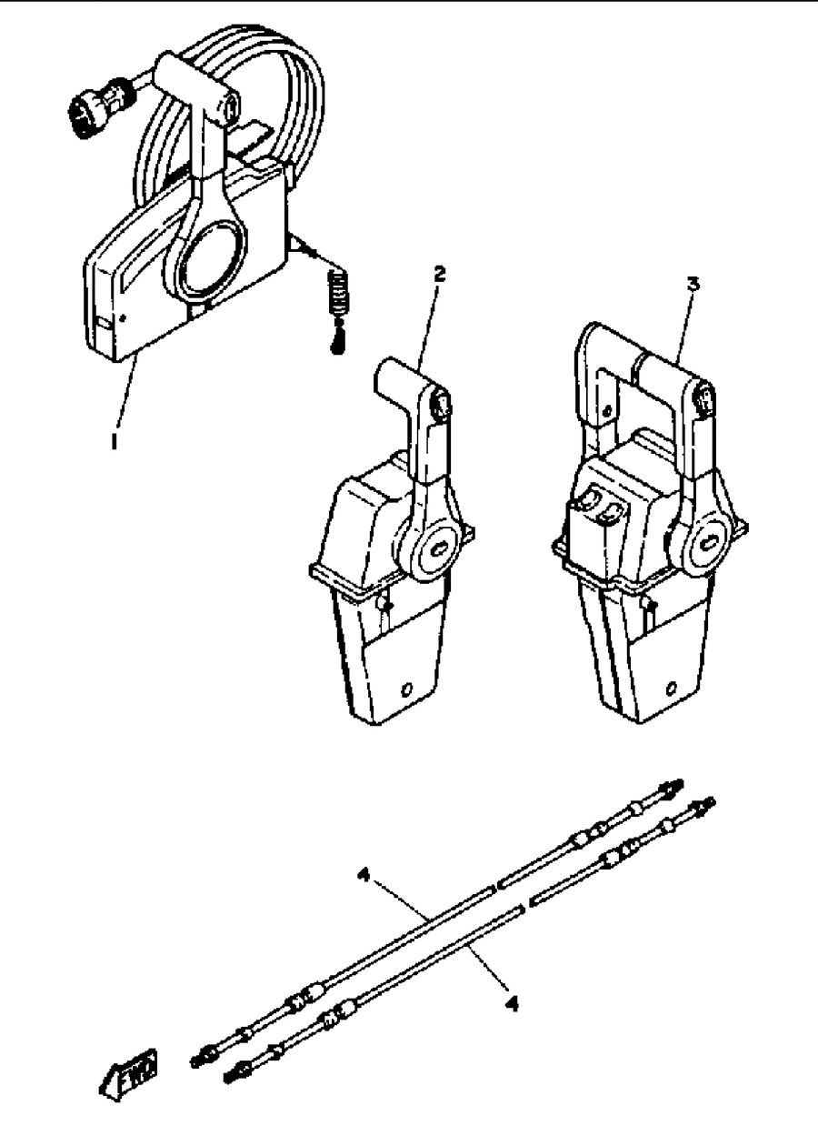 1992 L250TXRQ REMOTE CONTROL CABLES