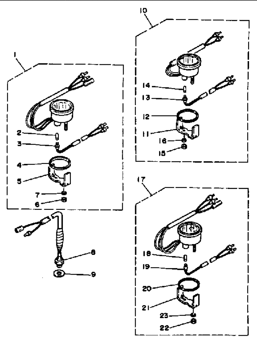 1992 L250TURQ OPTIONAL PARTS GAUGES & COMPONENT PARTS 3