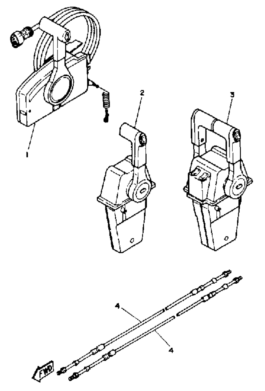 1992 L150TXRQ REMOTE CONTROL CABLES