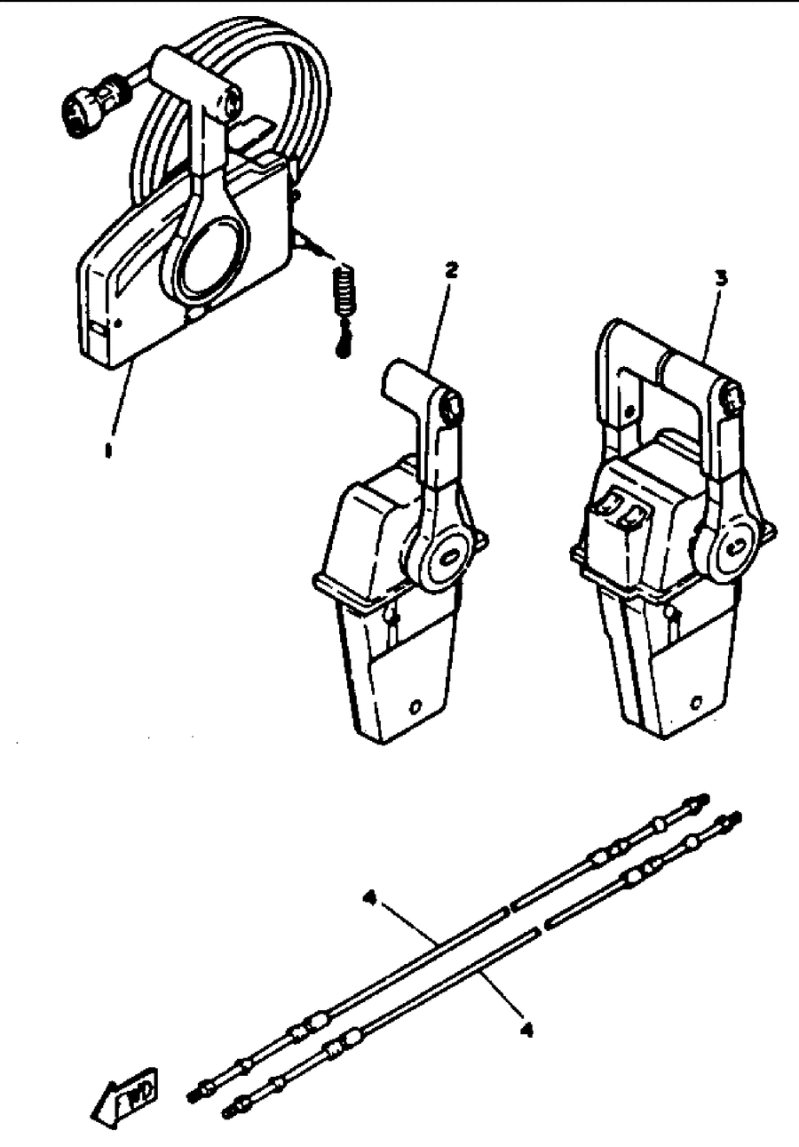 1993 L130TXRR REMOTE CONTROL CABLES