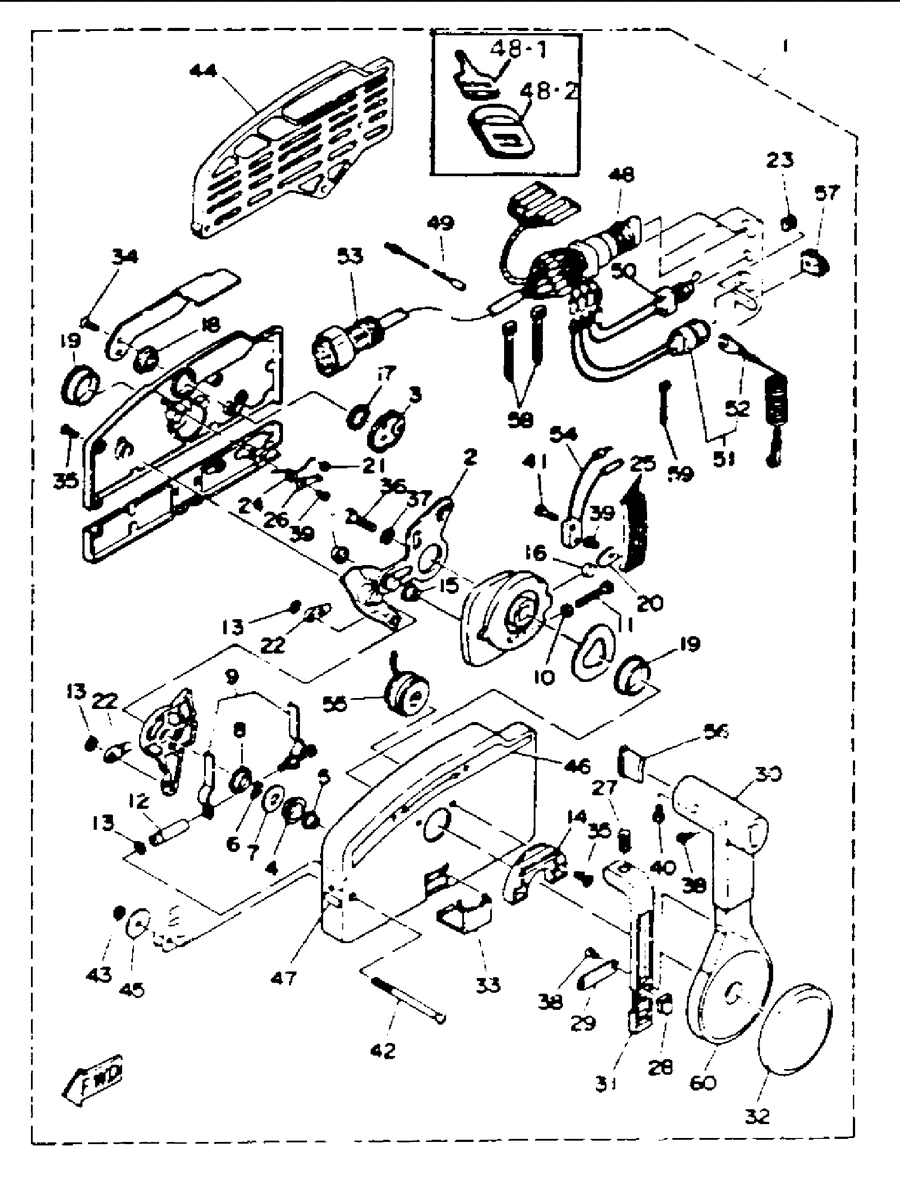 1993 30MLHR REMOTE CONTROL COMPONENT PARTS