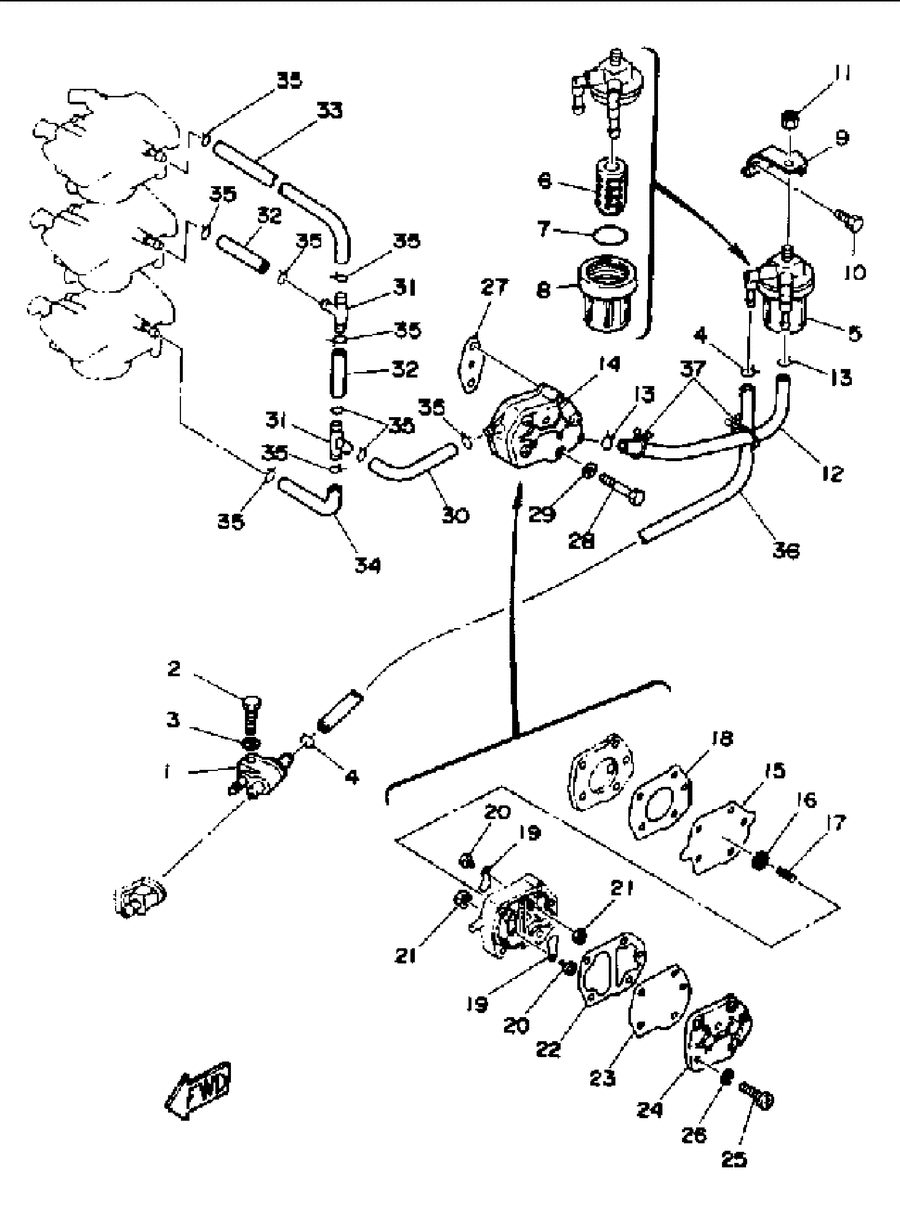 1991 P50TLRP FUEL SYSTEM