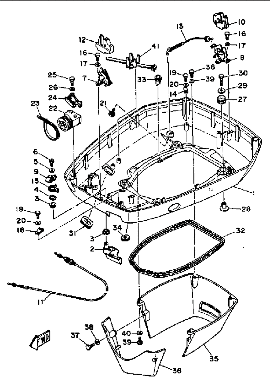 1991 L250TLRP BOTTOM COWLING