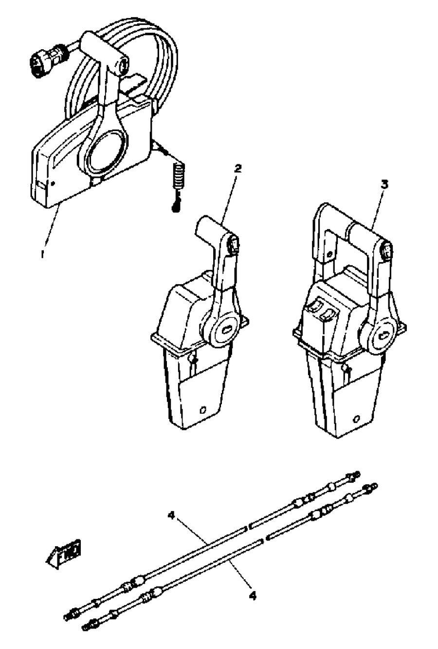 1991 250TXRP REMOTE CONTROL CABLES