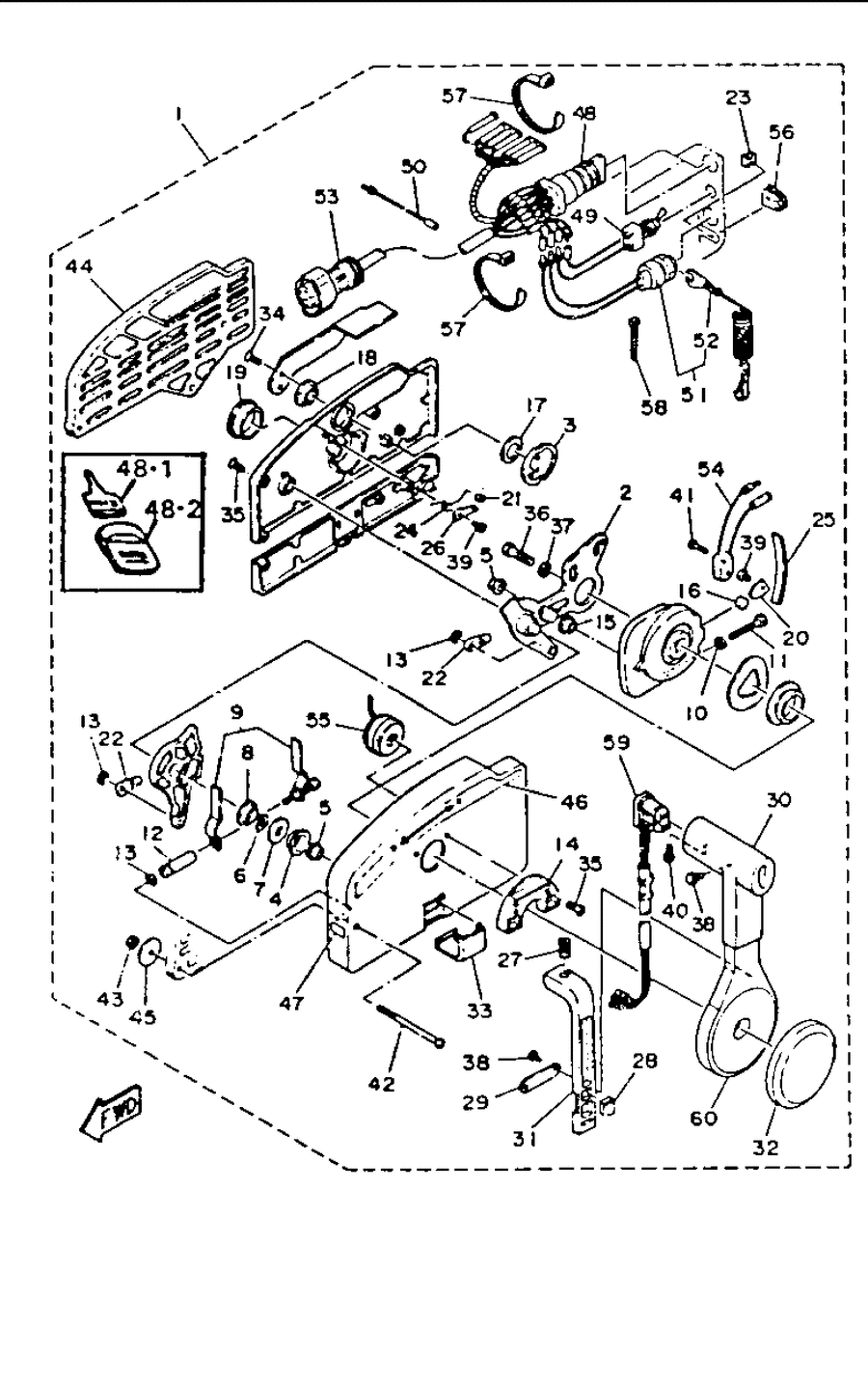1990 40SD-JD REMOTE CONTROL COMPONENTS