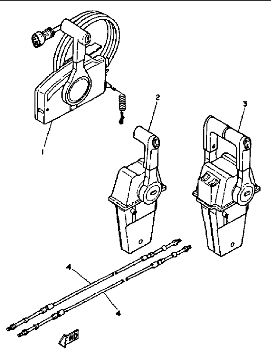 1986 L150ETXJ REMOTE CONTROL CABLES