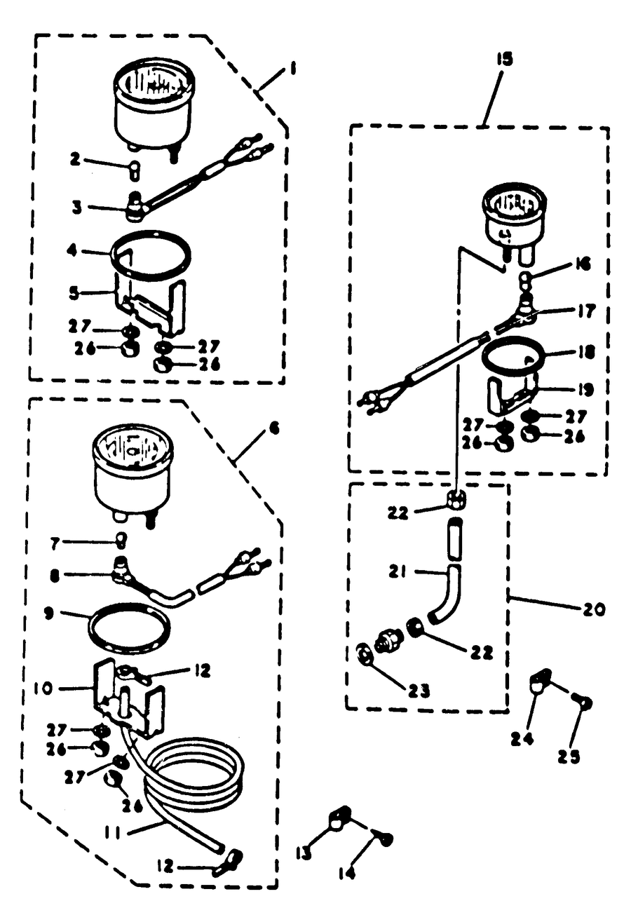 1985 70ETLK OPTIONAL PARTS GAUGES & COMPONENT PARTS 1