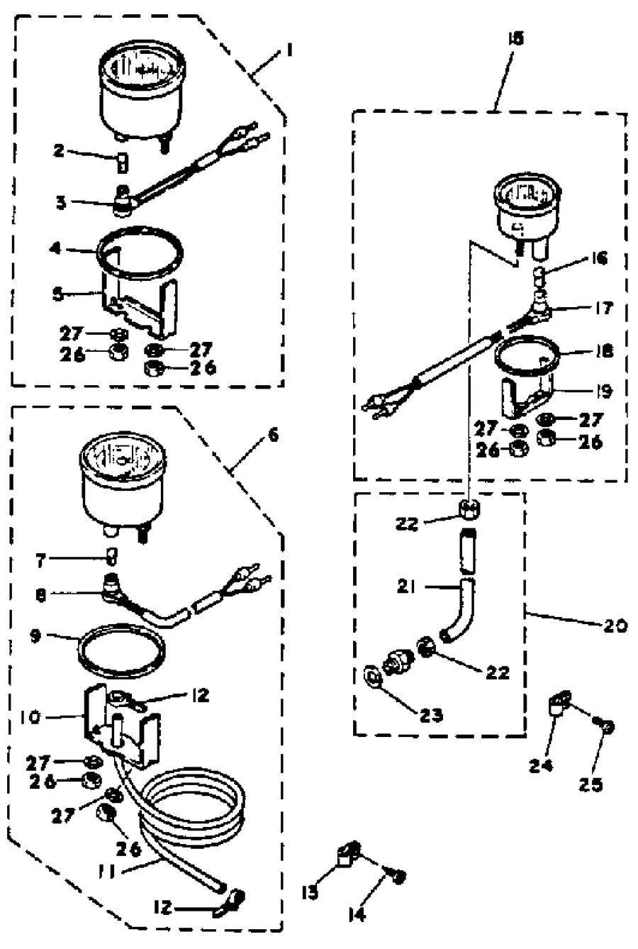 1985 150ETLK OPTIONAL PARTS GAUGES & COMPONENT PARTS 1